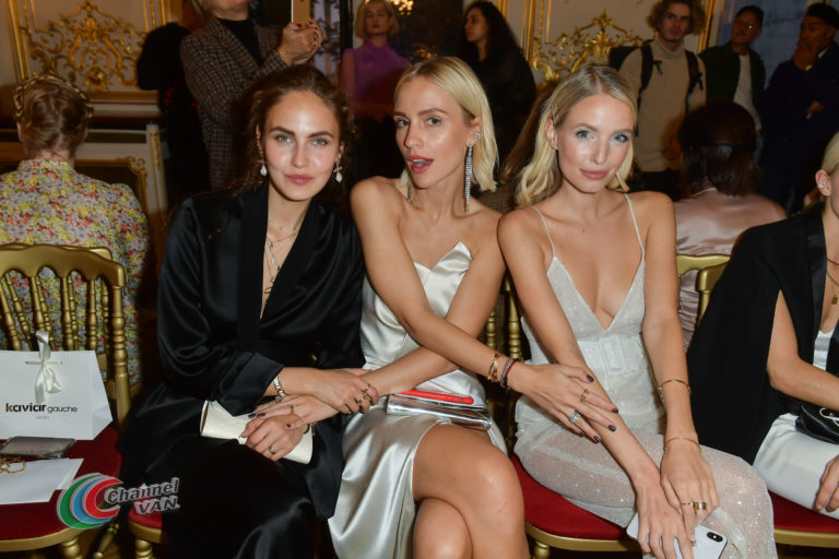 PARIS, FRANCE - SEPTEMBER 27: Elena Carriere ,Viktoria Rader and Leonie Hanne attend the Kaviar Gauche "10 Years Bridal Couture" Paris Fashion Week SS20 show as part of Paris Fashion Week on September 27, 2019 in Paris, France. (Photo by Dominique Charriau/Getty Images)